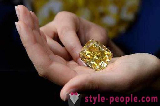 Diamant galben: proprietăți, origine, extracție și interesante fapte
