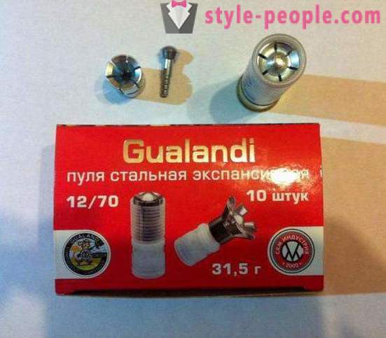 12 gloanțe de calibru Gualandi: descriere. bullet vier