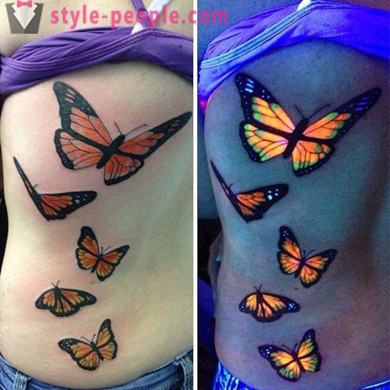 Tatuaje care sunt vizibile numai în lumină UV
