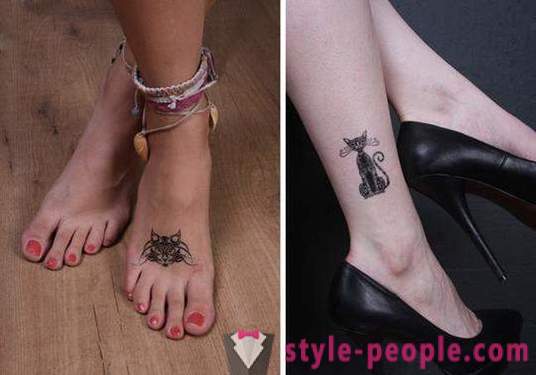 Tatuaj pe picior pisica: o fotografie, o valoare