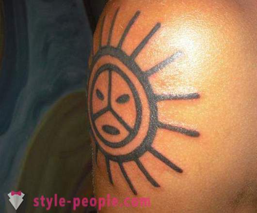 Soare - tatuaj oameni pozitivi, talisman puternic