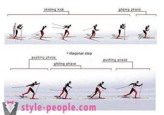 Ridge curs de schi. Tehnica de patinaj