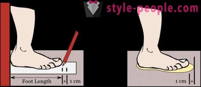 Cum de a determina dimensiunea unui picior în cm